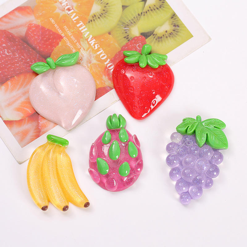 New Big Fruits Resin Charms Resin Fruits Accessories for Decoration