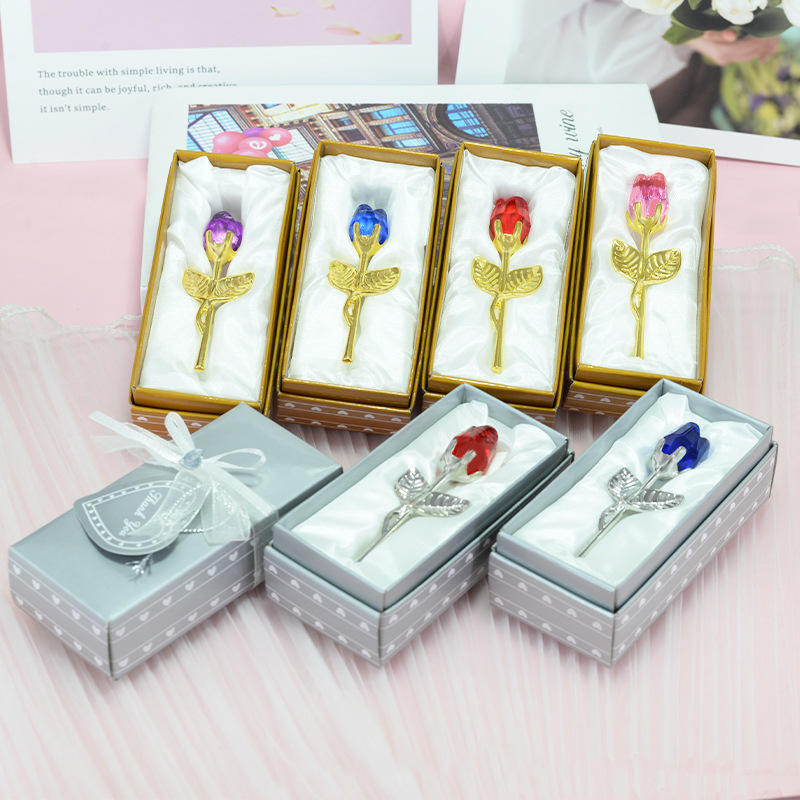 Crystal Rose Metal Crafts, Wedding and Valentine's Day Gifts, Creative Ornaments